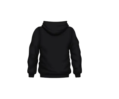 Black hooded sweatshirt